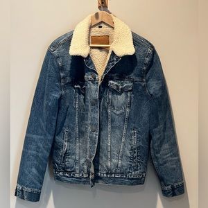 American Eagle Denim Jacket - (Sherpa & Button-up)